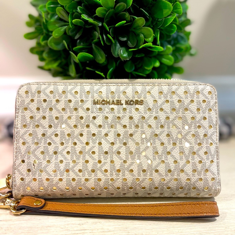 Michael kor’s logo wallet/wristlet
